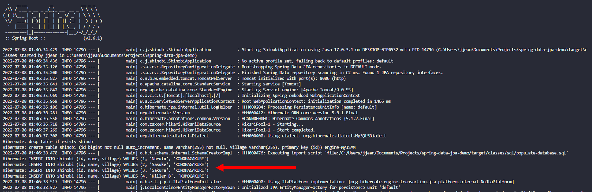 Populando aplicação Spring Boot ao iniciar